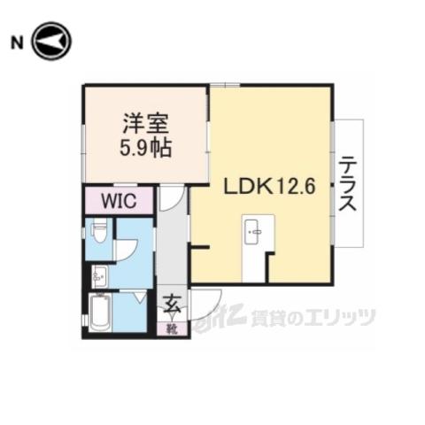 レジデンス城南(1LDK/2階)の間取り写真