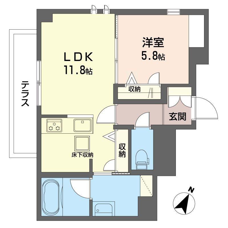 ボン リジエール(1LDK/1階)の間取り写真