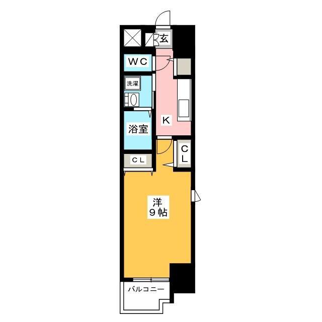 プログレッソ岐阜駅前(1K/8階)の間取り写真