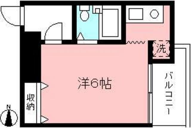 南生田ハイツ(ワンルーム/2階)の間取り写真