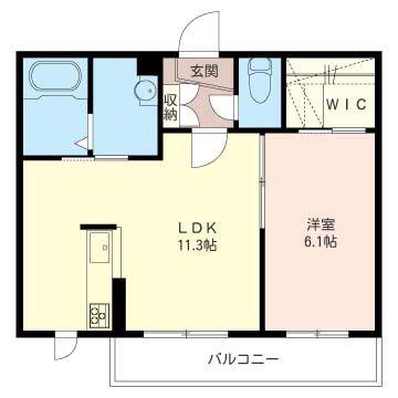 カーサ クレール(1LDK/1階)の間取り写真