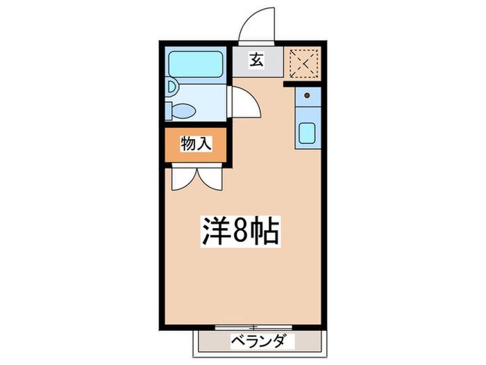 カーサベルデ(ワンルーム/1階)の間取り写真