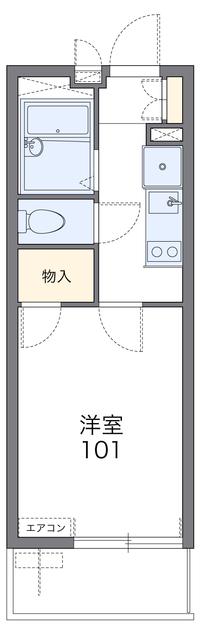 レオパレスカーツ(1K/2階)の間取り写真