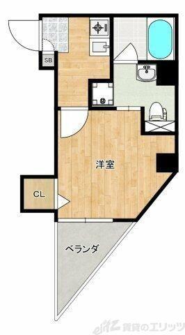 ハイツASK(1K/2階)の間取り写真