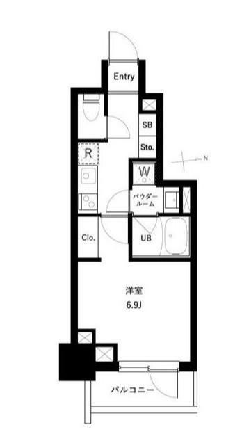アーバンパーク高井戸(1K/6階)の間取り写真