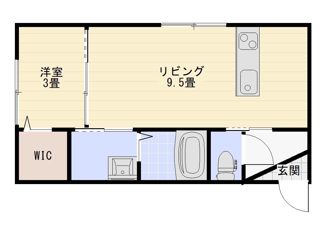 LAUGHRELA(1LDK/1階)の間取り写真