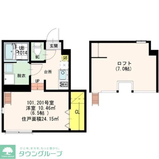 ソワイユガーデン(1K/1階)の間取り写真