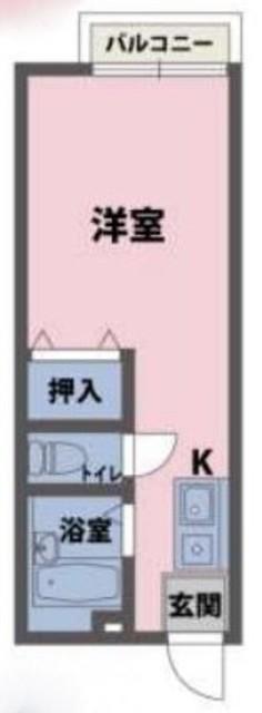 メゾンブランシュ(ワンルーム/2階)の間取り写真