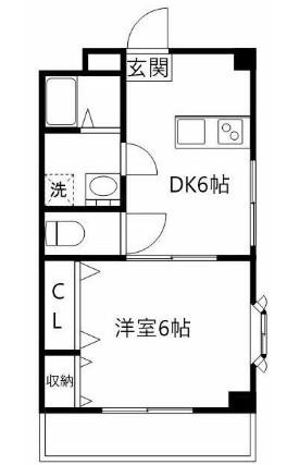フォーレストハイツ(1DK/2階)の間取り写真