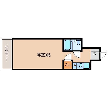 コンドミニアム箱崎(ワンルーム/2階)の間取り写真