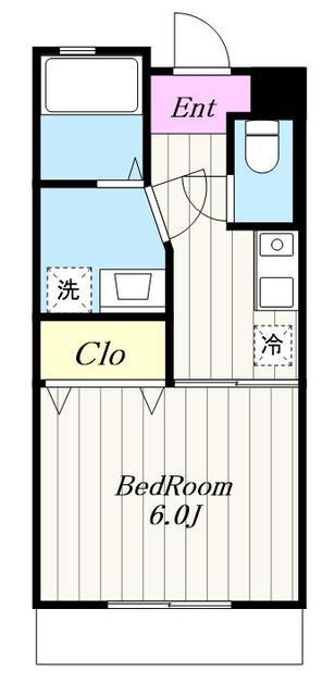 びゅう中の原(1K/3階)の間取り写真