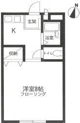 ソレイユ湘南(1K/1階)の間取り写真