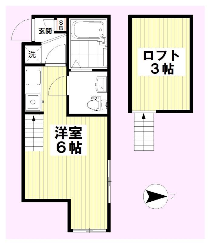 ベイパレス(ワンルーム/1階)の間取り写真