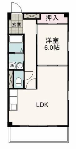 第三遠藤ビル(1LDK/2階)の間取り写真
