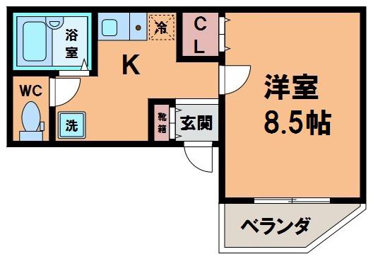 プリマールハイツ(1K/3階)の間取り写真