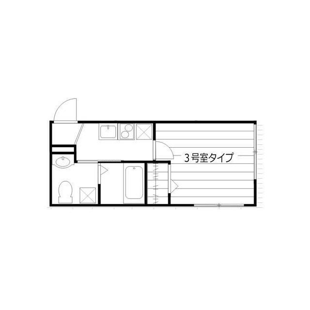 トレスコート目黒本町(1K/1階)の間取り写真