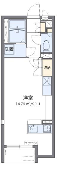 筑豊電気鉄道 希望が丘高校前駅 徒歩11分 2階建 築6年(ワンルーム/2階)の間取り写真