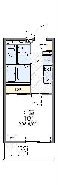 レオネクストシルクパレス(1K/3階)の間取り写真