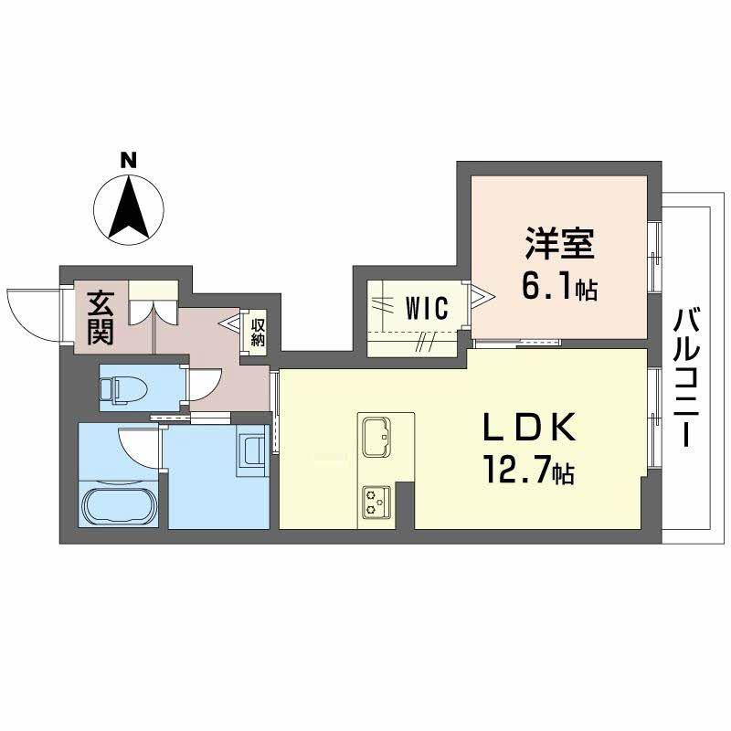シャーメゾン環II(1LDK/2階)の間取り写真