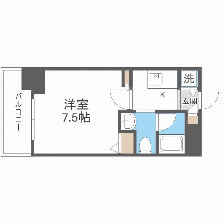 TAT LYON TIMBER TOWN(1K/7階)の間取り写真
