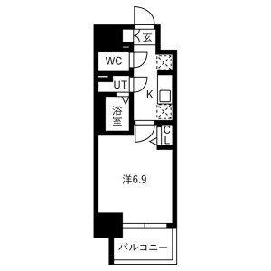 メイクスアート黒川(1K/8階)の間取り写真