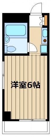 パレス幸久(ワンルーム/1階)の間取り写真