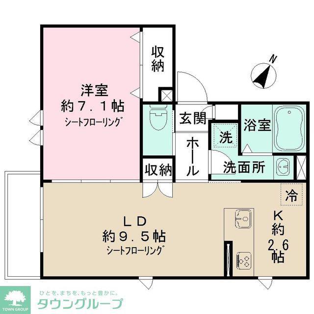 NIDO LARGO(1LDK/2階)の間取り写真