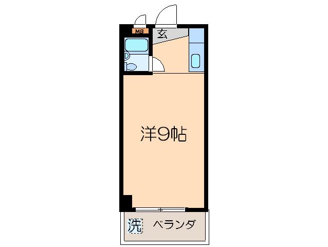 カンテ金山(ワンルーム/3階)の間取り写真