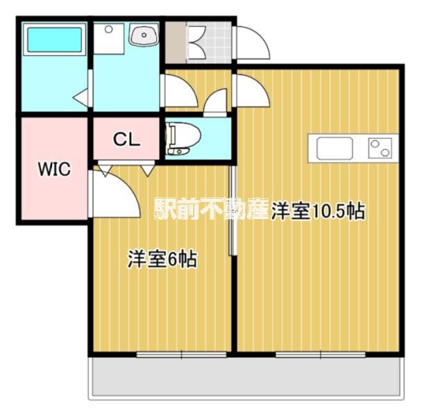 チャームビラII(1LDK/1階)の間取り写真