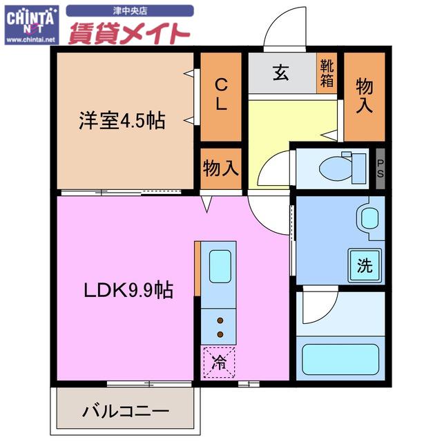 MTK-3(1LDK/2階)の間取り写真