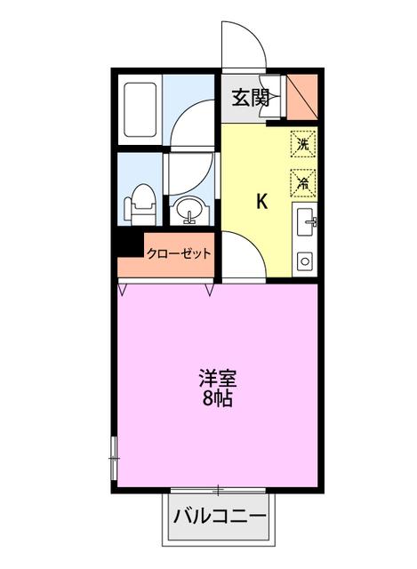 アマール(1K/1階)の間取り写真