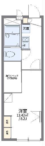 レオパレスメゾンボヌール(1K/2階)の間取り写真