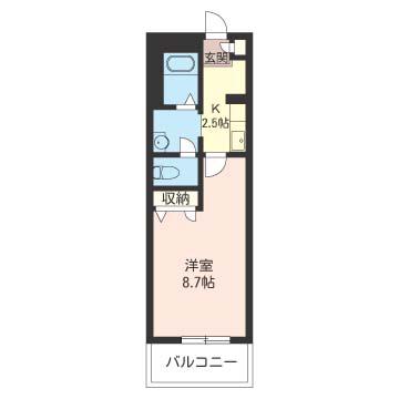 シャーメゾンブライト(1K/2階)の間取り写真