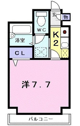 マイルストーン立町(1K/4階)の間取り写真