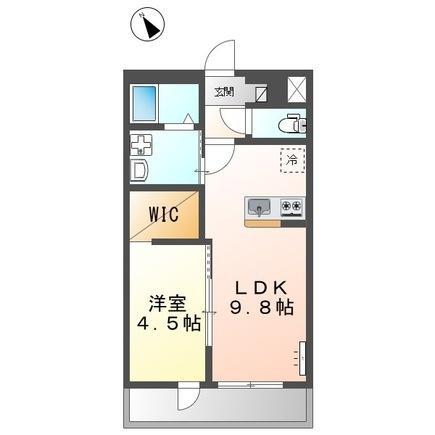 エーデルハイツ 吉身(1LDK/2階)の間取り写真