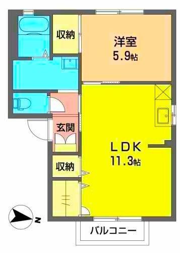 セピアコート310H(1LDK/1階)の間取り写真
