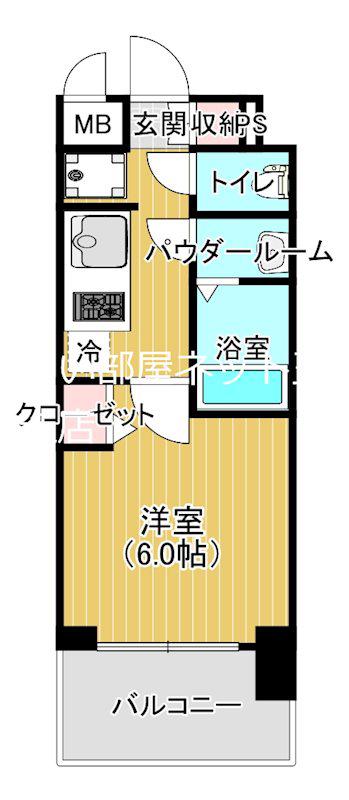 プレサンス東小橋エレディータ(1K/4階)の間取り写真