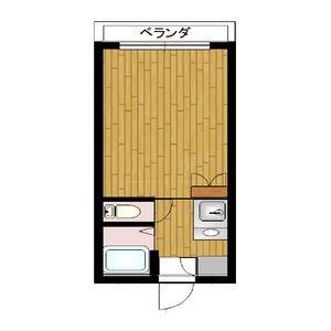 アコリエンテ道徳(1K/2階)の間取り写真