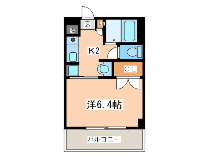 CASA CALIENTE ENOSHIMA(1K/2階)の間取り写真