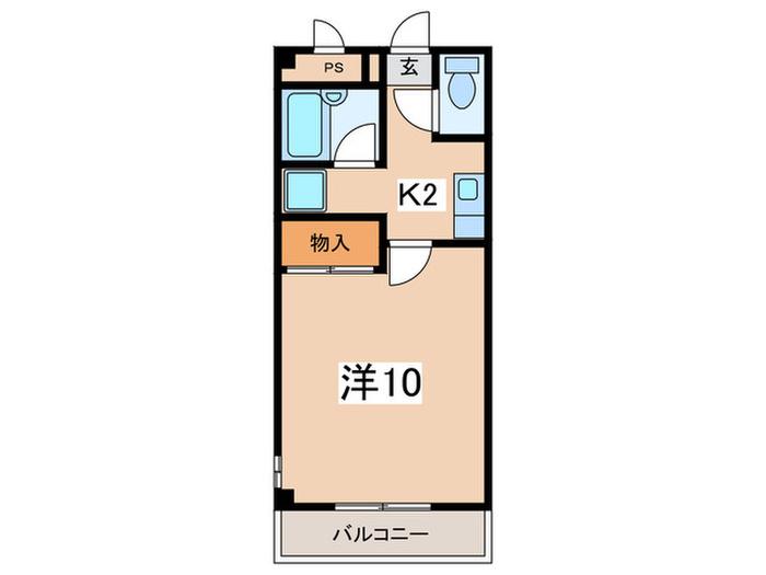 アクティ町田(1K/2階)の間取り写真