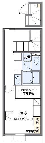 レオパレスマイ アミ(1K/2階)の間取り写真