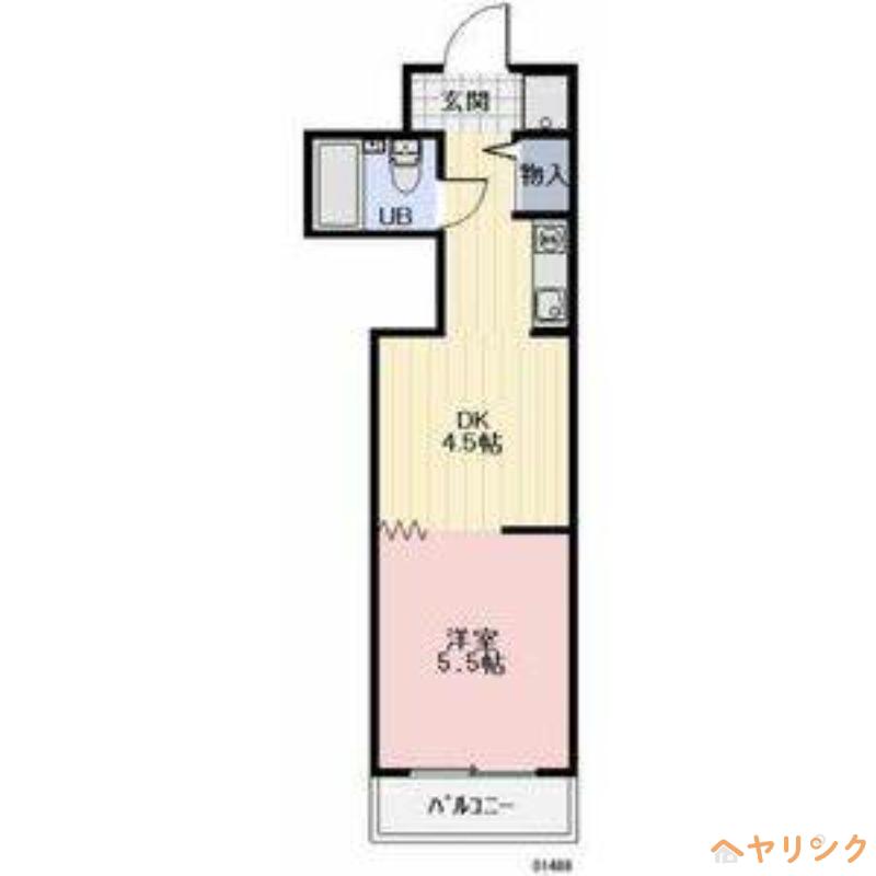 ビクトワール望が丘(1DK/3階)の間取り写真