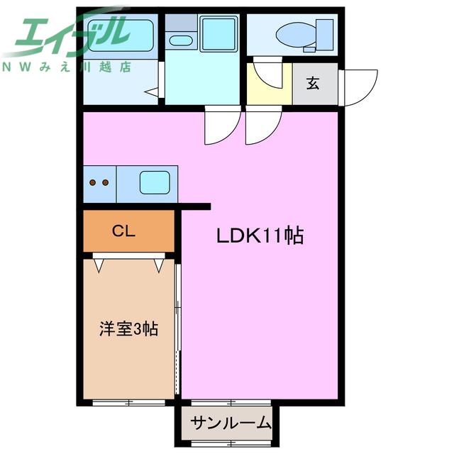 COZY(1LDK/1階)の間取り写真