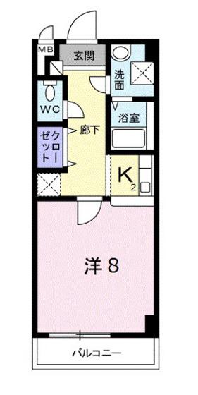 ニューメゾン森安(1K/3階)の間取り写真