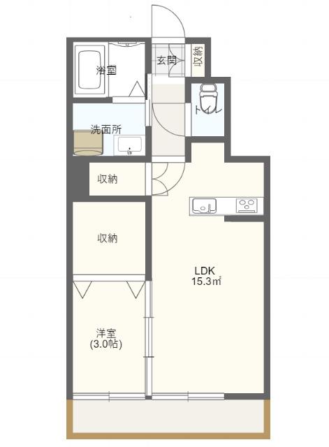 ダイチヒルズD&CII(1LDK/1階)の間取り写真