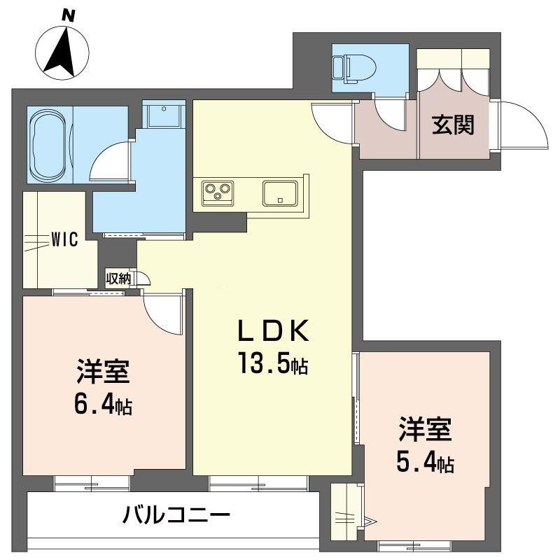 メゾン ド スリジエ(2LDK/1階)の間取り写真