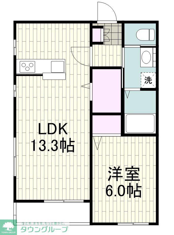 MAISON ジョワイユ 小田(1LDK/2階)の間取り写真