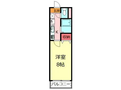 メゾンアコール(1K/1階)の間取り写真