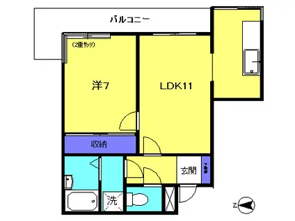 グリーンテラス等々力(3DK/3階)の間取り写真