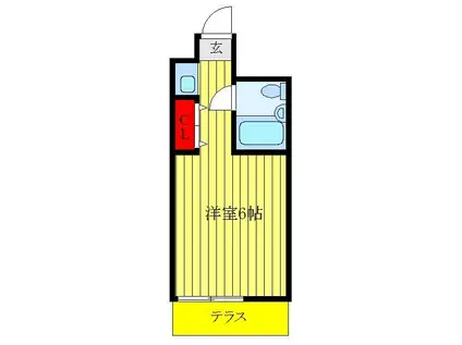 メゾン・レステ(ワンルーム/1階)の間取り写真